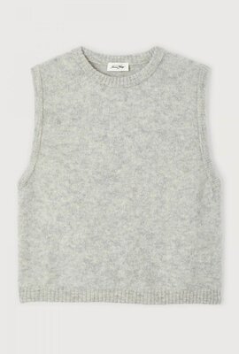 American Vintage Hellgrauer ärmelloser Pullover