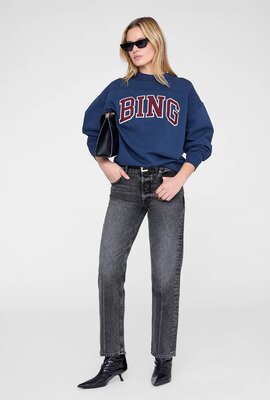 Anine Bing Dunkelblaues Trenton Sweatshirt