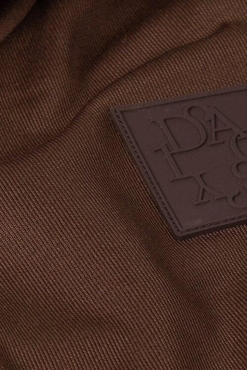 10Days Dunkle Trüffel Kapuzenjacke mit Reißverschluss und Gürtel