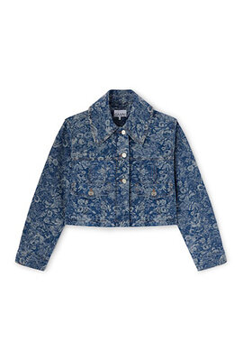 Ganni Blaue Denim-Jeansjacke