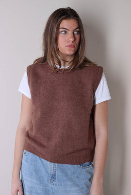 American Vintage Brauner ärmelloser Pullover