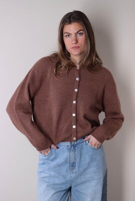 American Vintage Braune Strickjacke
