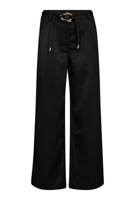 Haute L'Amitie Schwarze X-Schnallenhose mit Schwanz