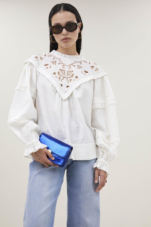 By Bar Off White Bowie Bluse