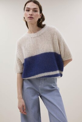 By Bar Navy Nino Vintage Streifen Pullover