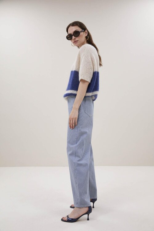 By Bar Navy Nino Vintage Streifen Pullover