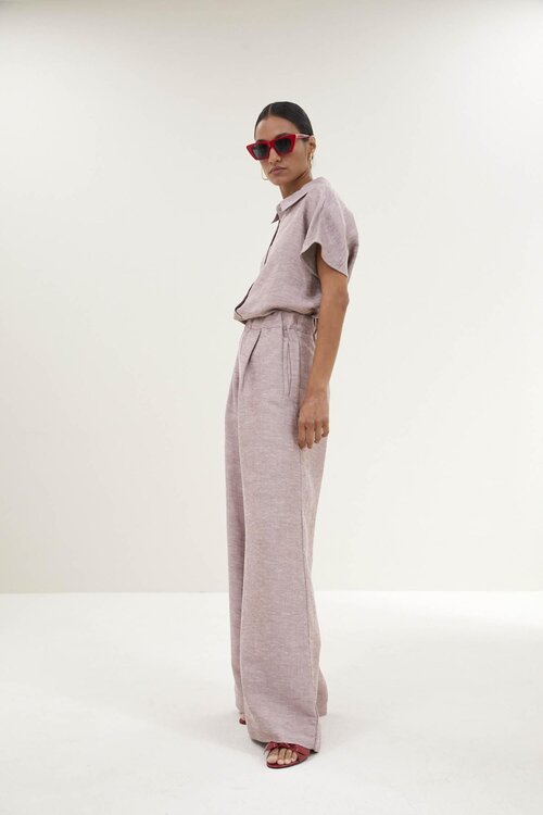 By Bar Rosa Barley Gloss Bluse