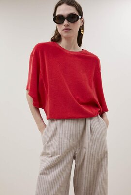 By Bar Rotes Nuki Slub Top
