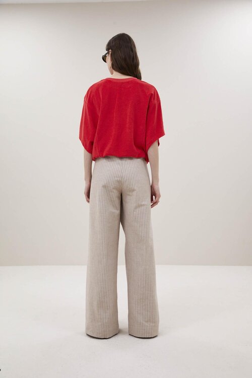 By Bar Rotes Nuki Slub Top