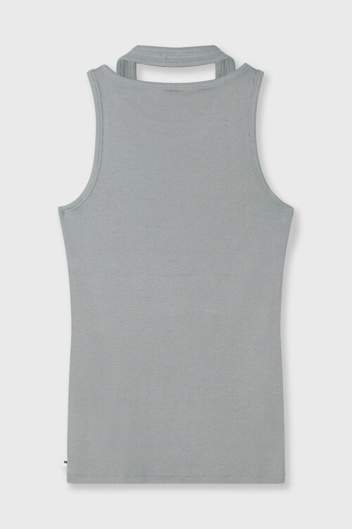 10Days Light Graphite asymmetrisches Rippenoberteil