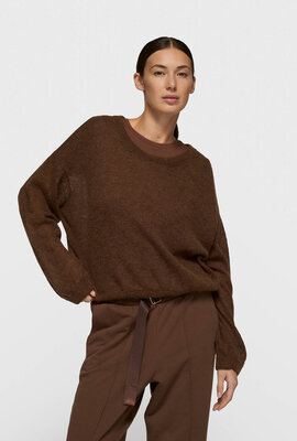 10Days Dunkel Trüffel dünner Strickpullover