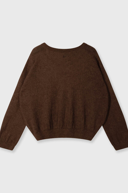 10Days Dunkel Trüffel dünner Strickpullover