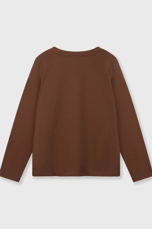 10Days Dunkler Trüffel sauberer Pullover Logo