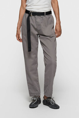 10Days Light Graphite Jogginghose mit Gürtel aus Twill