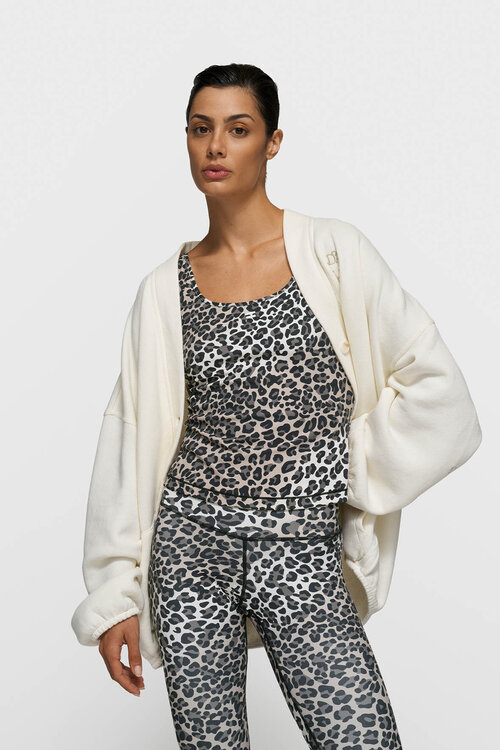 10Days Ecru Slimfit-Tanktop Leopard