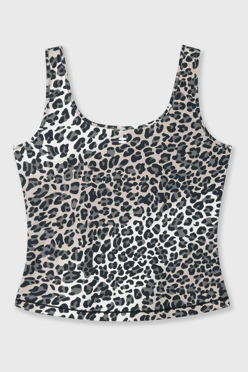 10Days Ecru Slimfit-Tanktop Leopard