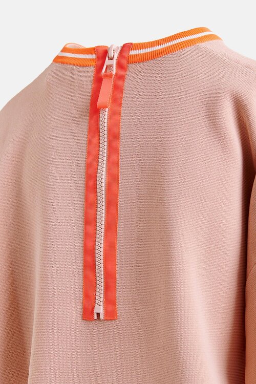 Essentiel Antwerp Oranger Pullover mit kurzen Ärmeln