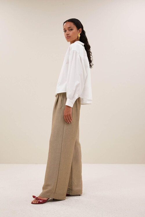 By Bar Weiß Semmy Poplin Bluse