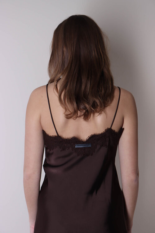 Haute L'Amitie Braune Naomi Asym Lingerie-Kleid