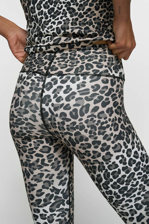 10Days Ecru sportliche Leggings Leopard