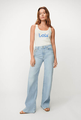 Lois Jeans Hellblaue Palazzo-Jeans mit weitem Bein