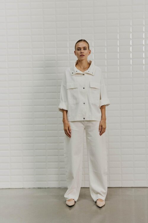 WITHBLACK Weiße Denimjacke