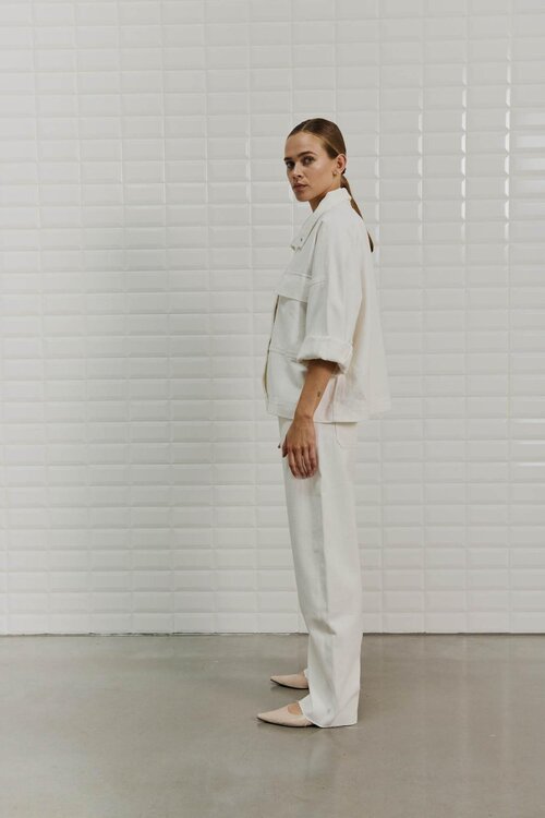 WITHBLACK Weiße Denimjacke