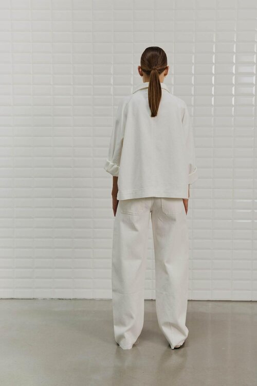 WITHBLACK Weiße Denimjacke