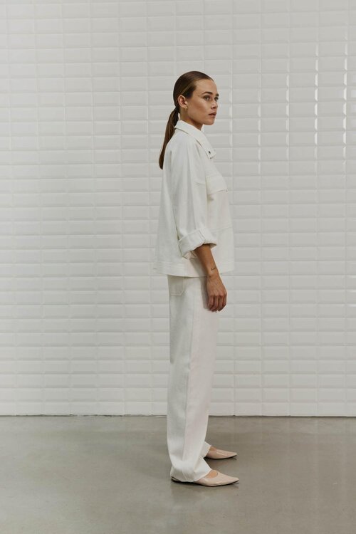 WITHBLACK Weiße Denimjacke