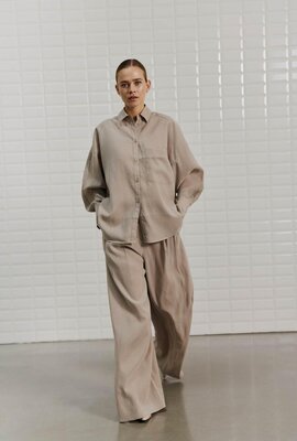 WITHBLACK Sandbeiges Oversized-Hemd