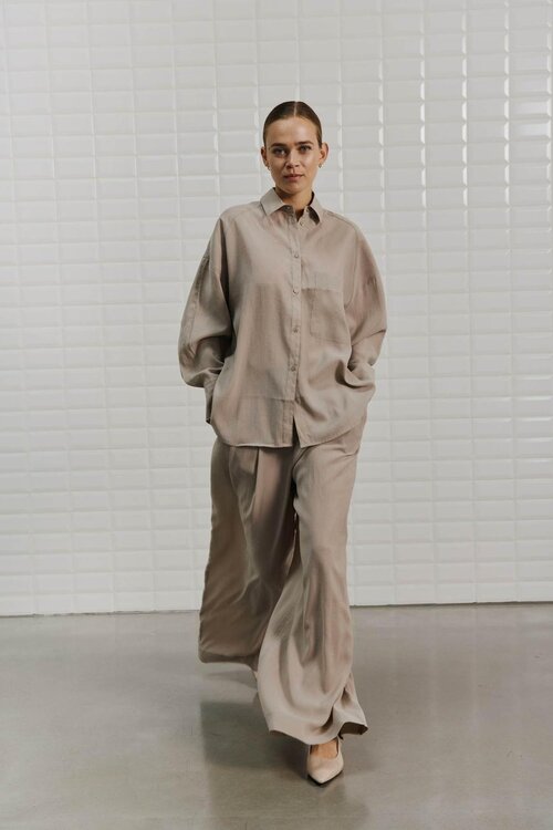 WITHBLACK Sandbeiges Oversized-Hemd