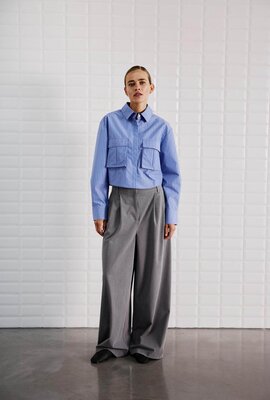 WITHBLACK Blaue Bluse