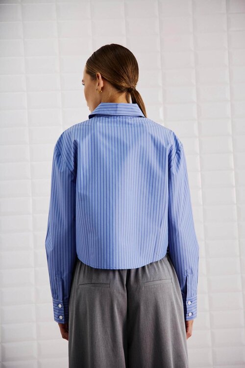 WITHBLACK Blaue Bluse