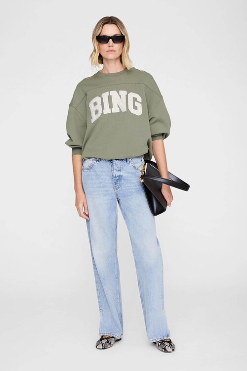 Anine Bing Grünes Trenton Sweatshirt