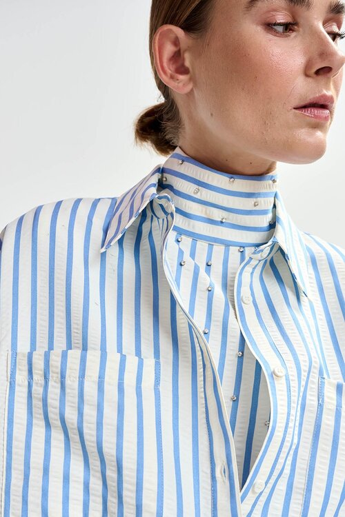 Essentiel Antwerp Blaue Bluse