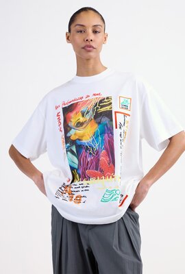 Stieglitz Weißes Erika Oversized T-Shirt