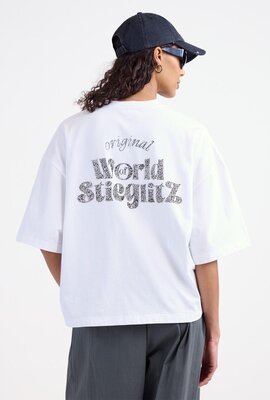 Stieglitz White World Of Stieg Boxy T-shirt