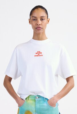 Stieglitz Weißes Branca reguläres T-Shirt