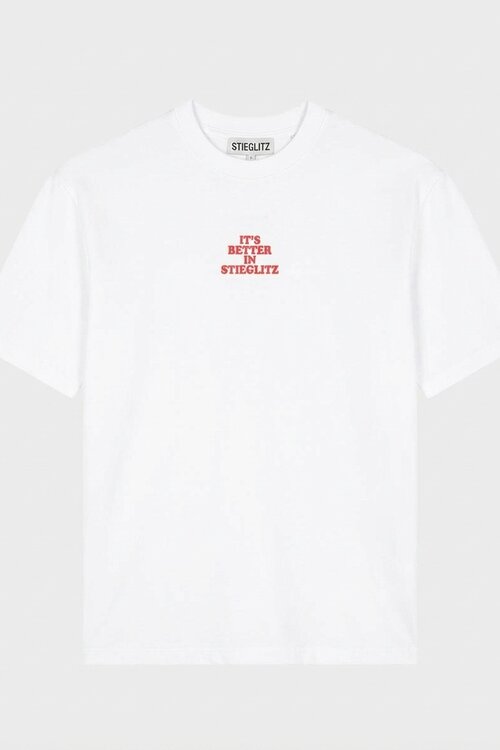 Stieglitz Weißes Branca reguläres T-Shirt