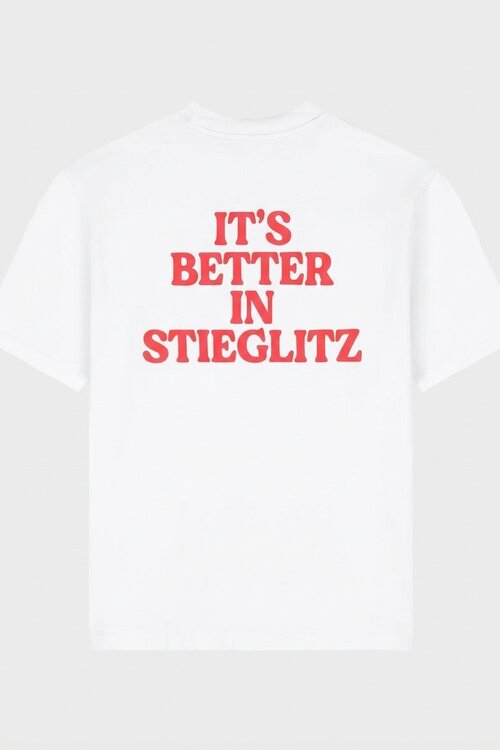 Stieglitz Weißes Branca reguläres T-Shirt