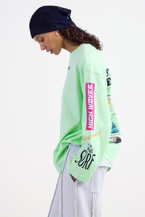 Stieglitz Grün Monica Wide Skate Langarmshirt