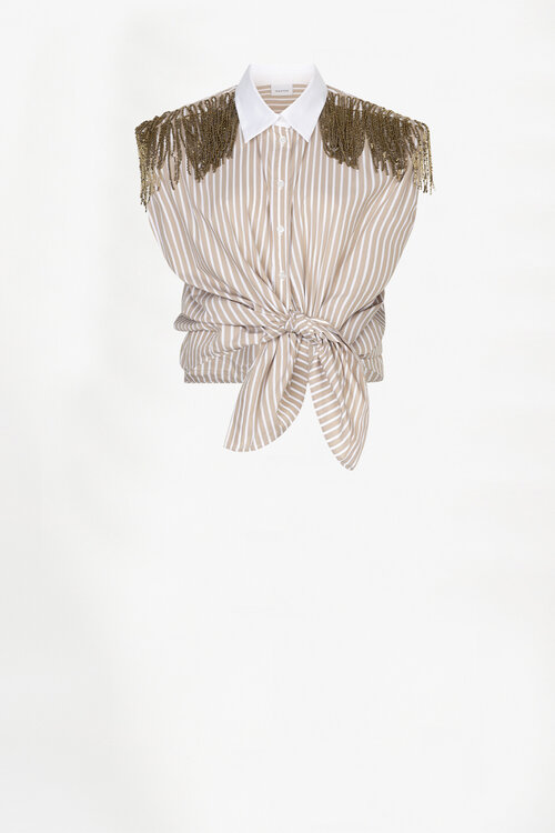 Dante 6 Beige Rhobin Fransenhemd