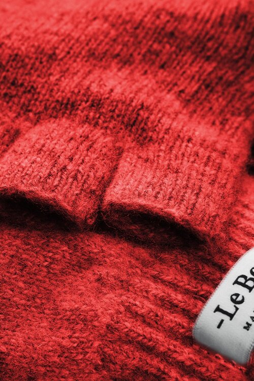 Le Bonnet Rote fingerlose Handschuhe