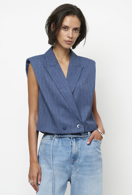 Dante 6 Dunkelblaues Jarod Nadelstreifenweste