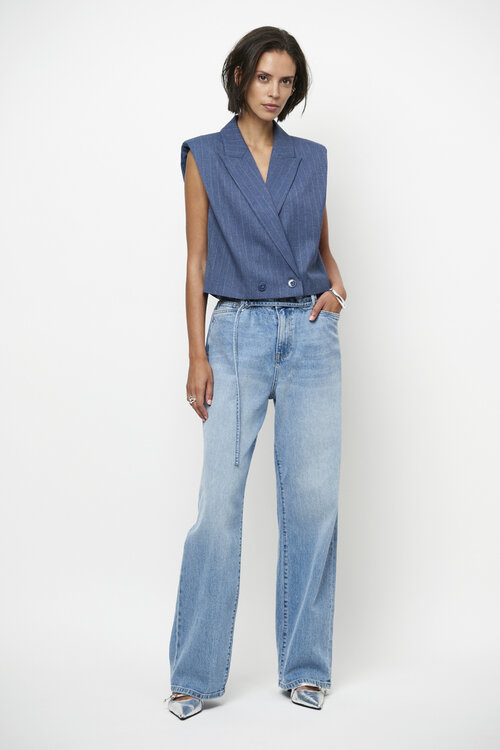 Dante 6 Dunkelblaues Jarod Nadelstreifenweste