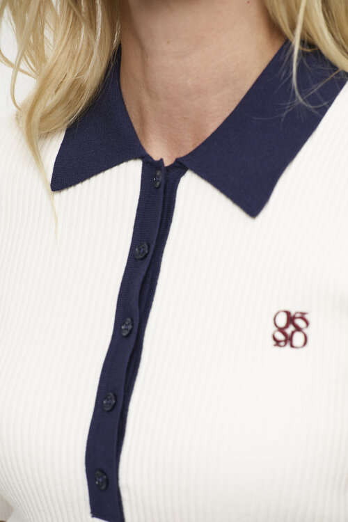 Dante 6 Off White Byra Gestricktes Polo