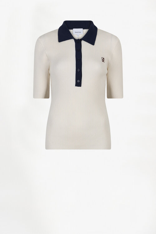 Dante 6 Off White Byra Gestricktes Polo