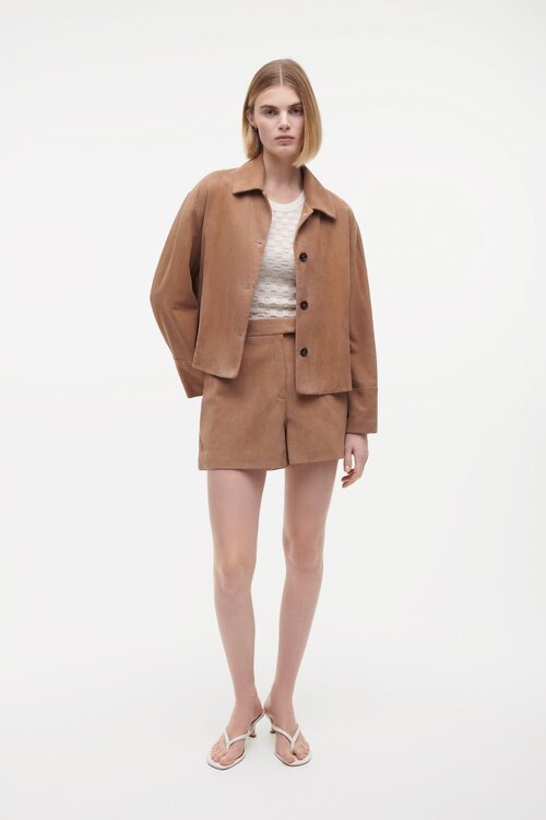 Studio AR by Arma Mousse Elaine Ziegenvelours Kurze Jacke