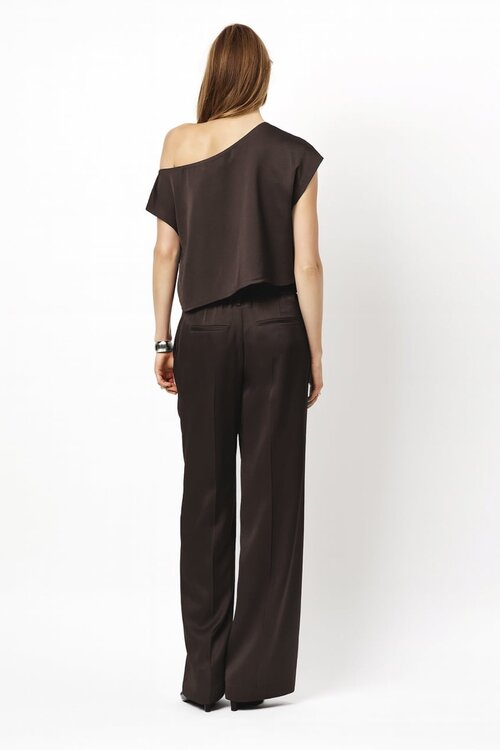 Dante 6 Espresso Roam Satin Drapey Top