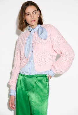 Dante 6 Rose Juna Streifen-Cardigan